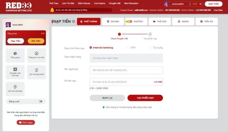Đa dạng phương thức nạp tiền để người thoải mái chọn lựa Đa dạng phương thức nạp tiền để người thoải mái chọn lựa