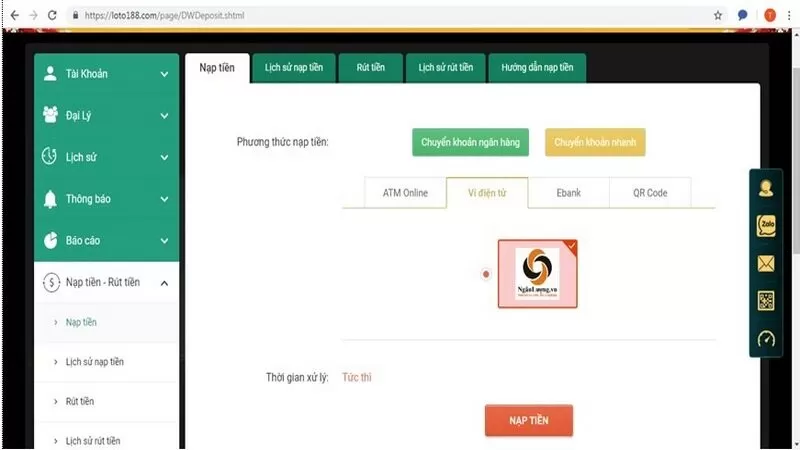 Quy trình nạp tiền tại trang game diễn ra nhanh chỉ với 4 bước Quy trình nạp tiền tại trang game diễn ra nhanh chỉ với 4 bước
