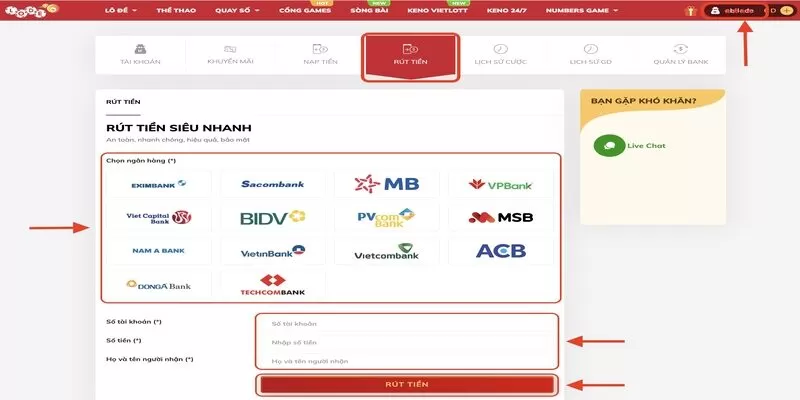 Rút tiền siêu nhanh - Siêu dễ Rút tiền siêu nhanh - Siêu dễ