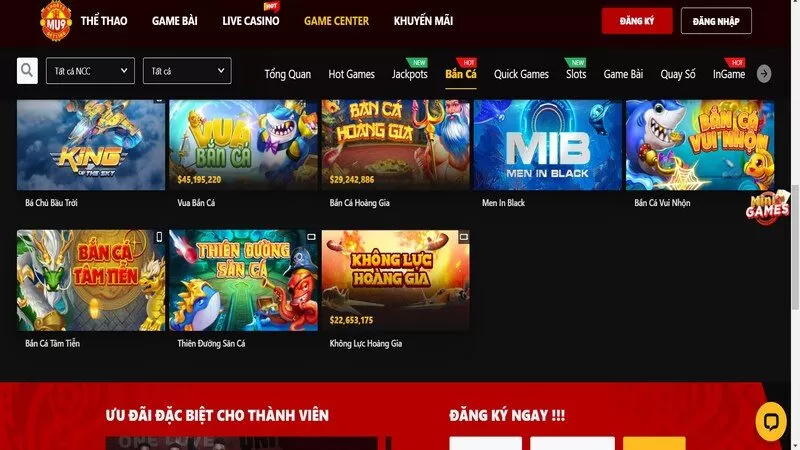 Bắn cá là sảnh chơi cuốn hút được đông đảo hội viên tham gia tại MU9 Bắn cá là sảnh chơi cuốn hút được đông đảo hội viên tham gia tại MU9