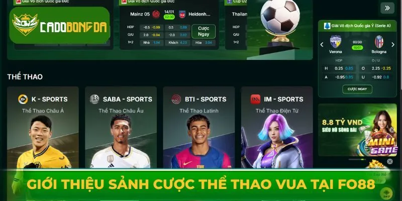 Giới thiệu sảnh cược thể thao vua tại Fo88